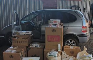 Morador de Toledo é preso com cigarros e agrotóxicos contrabandeados na BR-163 em Quatro Pontes