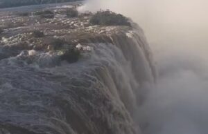 Cataratas do Iguaçu registram vazão cinco vezes maior do que o normal