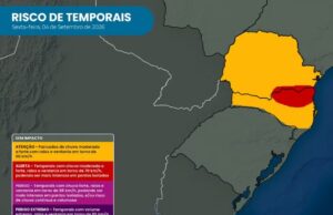 Paraná recebe alerta de tempestades com ventos de até 70 km/h; veja onde e a previsão do tempo