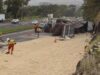 Bebê de 7 meses morre após ser ejetado de caminhão durante tombamento na BR-369