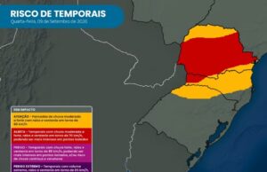 Paraná entra em período de instabilidade com previsão de temporais, chuva volumosa e ventos fortes
