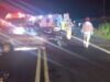 Batida de frente entre dois carros deixa quatro feridos na BR-277, em Céu Azul
