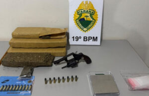 Casal é preso com mais de 3 kg de maconha e revólver em Toledo